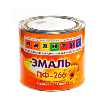 Эмаль Палитра ПФ-266  1,9 кг. Оранжево-Коричневая фото